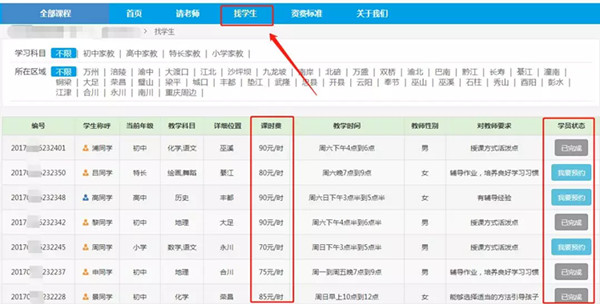 1个小时100元的网上家教项目！