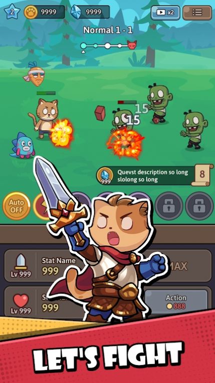 猫传奇放置RPG战争内置菜单版截图2