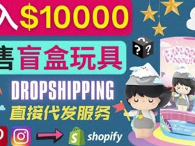 Dropshipping+Shopify推广玩具盲盒赚钱：每单利润率30%,月赚1万美元以上